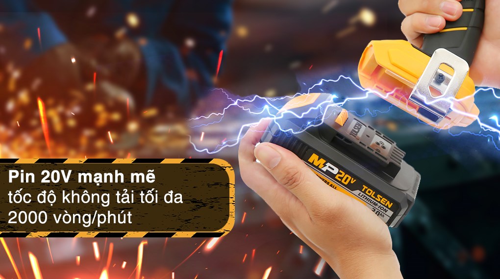 Máy khoan vặn vít pin Tolsen 87252 20V