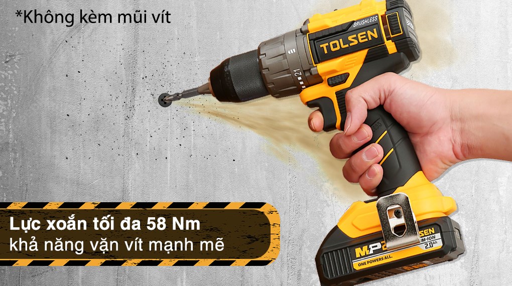 Máy khoan vặn vít pin Tolsen 87252 20V