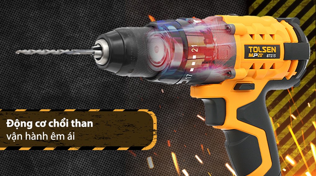 Máy khoan búa pin Tolsen 87215 20V