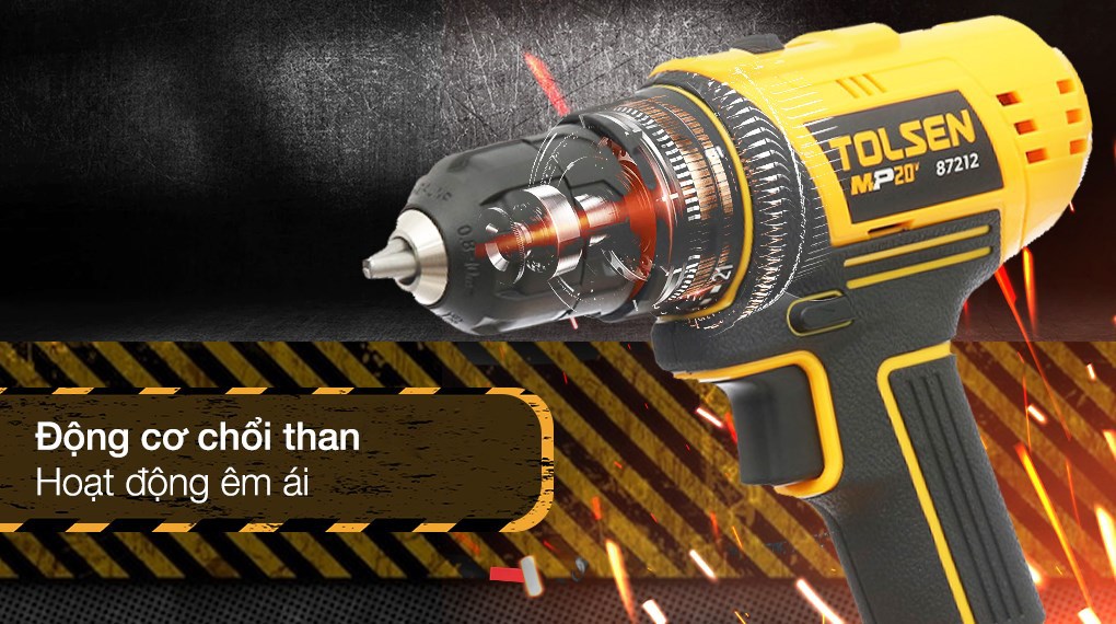 Máy khoan vặn vít pin Tolsen 87212 20V