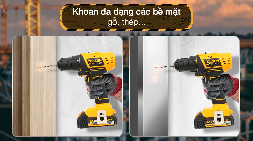 Máy khoan vặn vít pin Tolsen 87212 20V