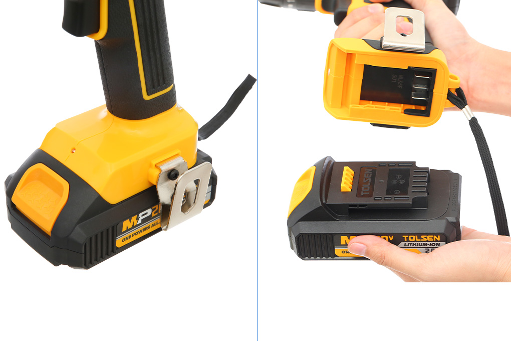 Máy khoan vặn vít pin Tolsen 87212 20V Màu Đen - Vàng