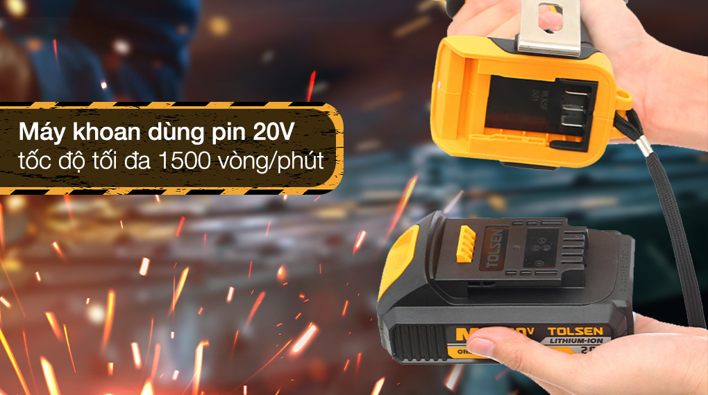 Máy khoan vặn vít pin Tolsen 87212 20V