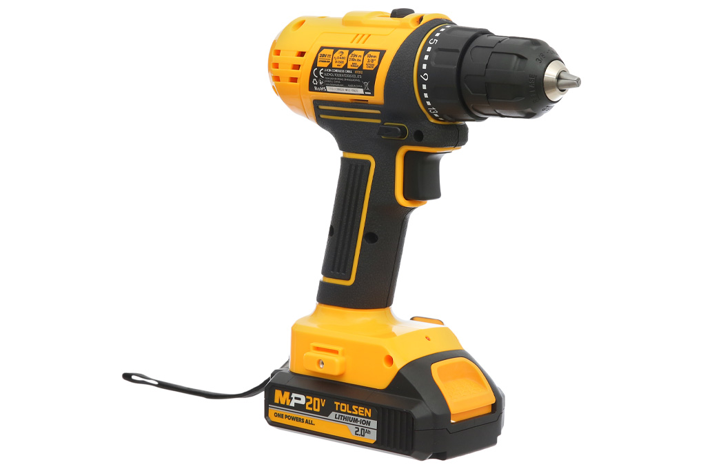 Máy khoan vặn vít pin Tolsen 87212 20V Màu Đen - Vàng