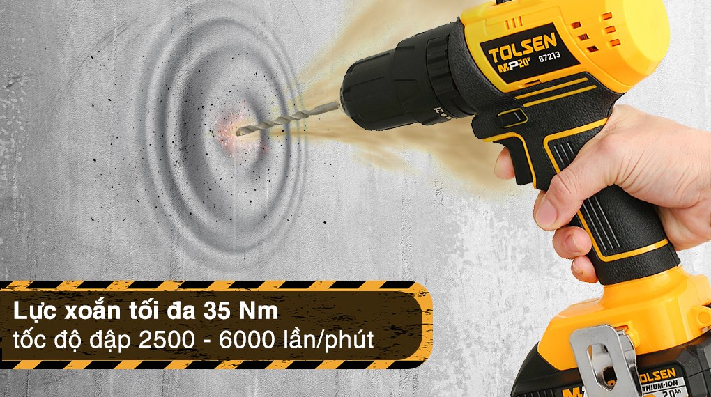 Máy khoan búa pin Tolsen 87213 20V
