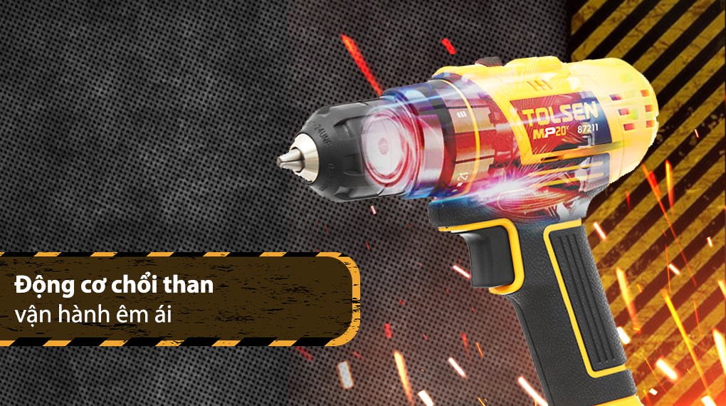 Bộ 2 máy khoan pin và máy vặn bu lông pin Tolsen 87240 20V