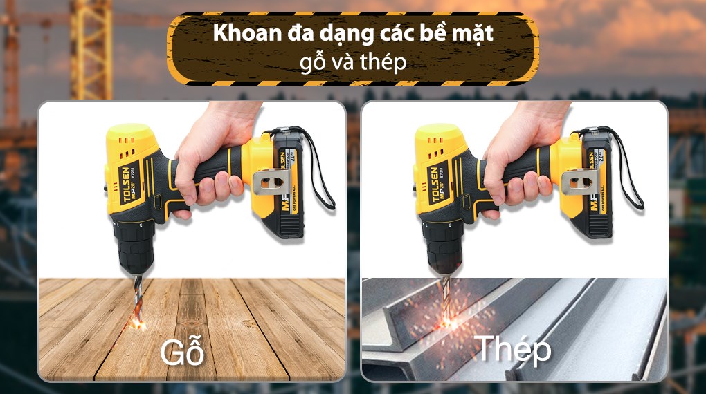 Bộ 2 máy khoan pin và máy vặn bu lông pin Tolsen 87240 20V