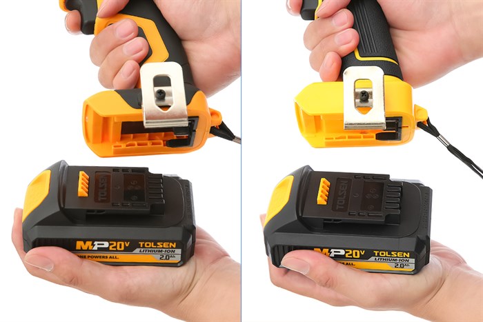 Bộ 2 máy khoan pin và máy vặn bu lông pin Tolsen 87240 20V Màu Đen - Vàng