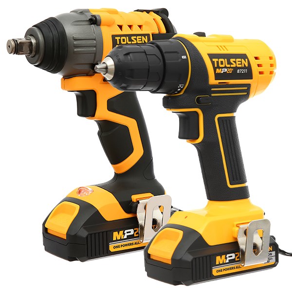 Bộ 2 máy khoan pin và máy vặn bu lông pin Tolsen 87240 20V