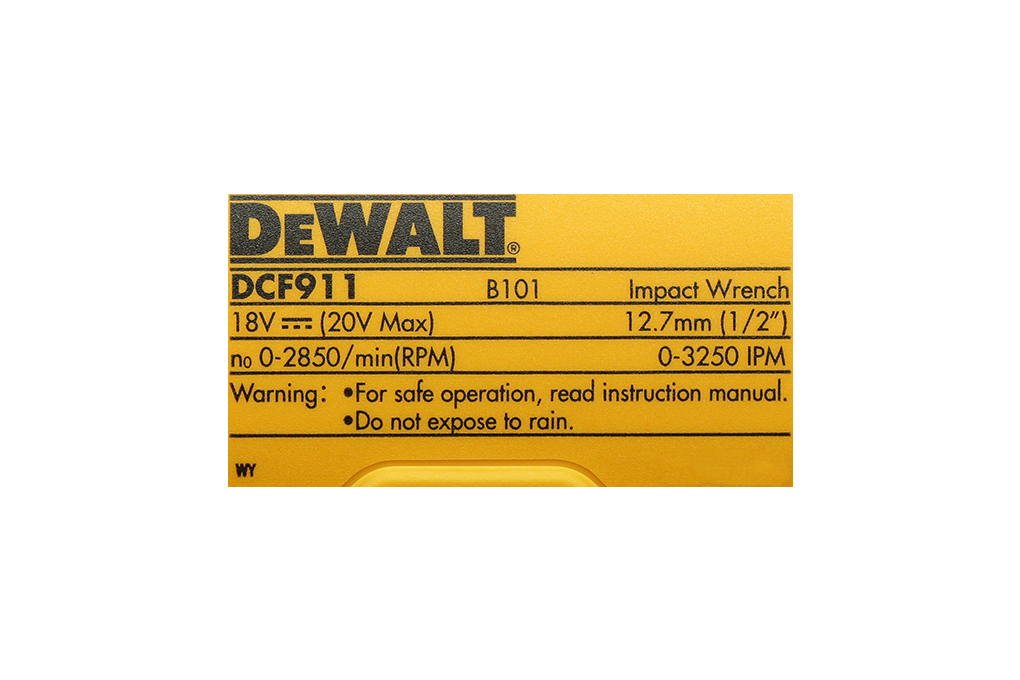 Máy siết bu lông pin Dewalt DCF911N-B1 20V (không kèm pin, sạc) Màu Đen - Vàng