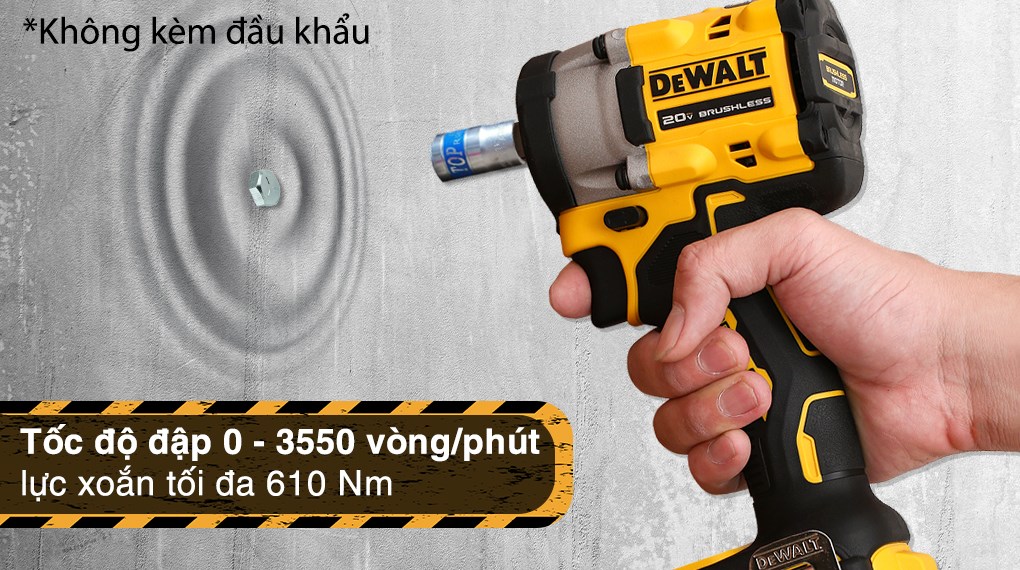 Máy siết bu lông pin Dewalt DCF922N-B1 20V (không kèm pin, sạc)