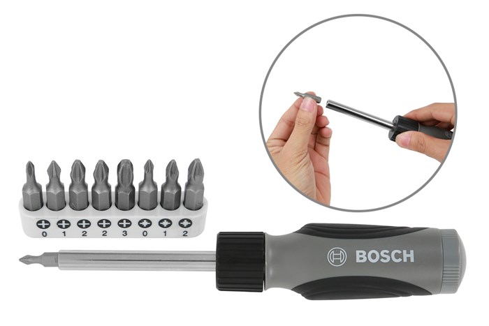 Bộ dụng cụ đa năng 46 món Bosch Màu Đen