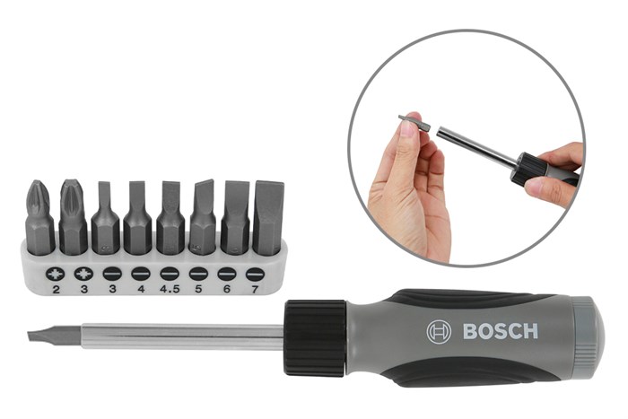 Bộ dụng cụ đa năng 46 món Bosch Màu Đen