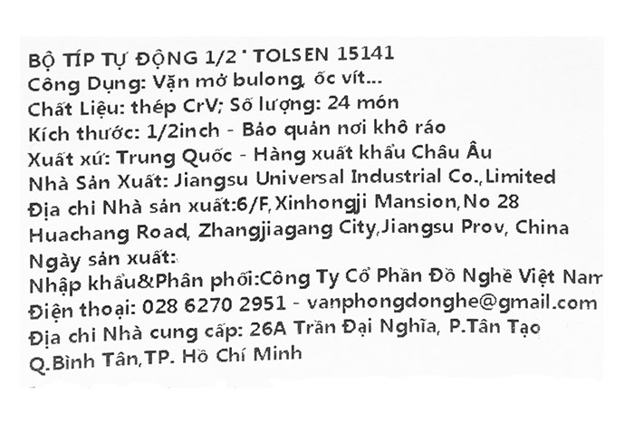 Bộ dụng cụ đa năng 24 món Tolsen 15141 Màu Đen - Vàng