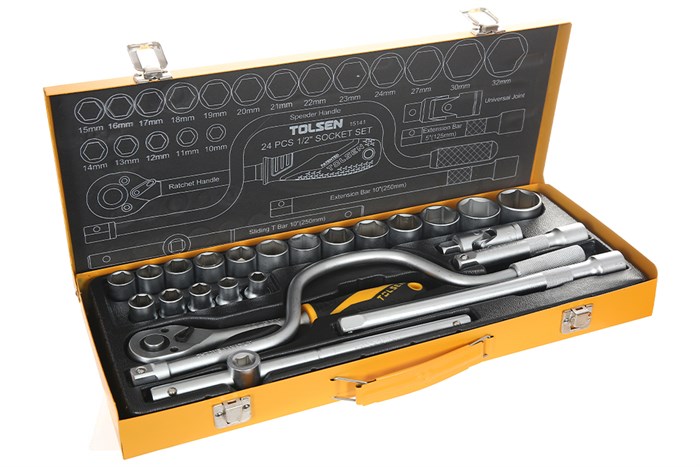 Bộ dụng cụ đa năng 24 món Tolsen 15141 Màu Đen - Vàng