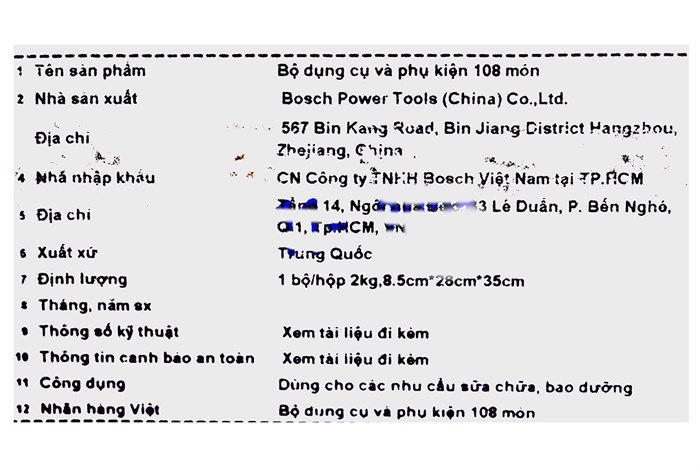 Bộ dụng cụ đa năng 108 món Bosch Màu Xanh Dương