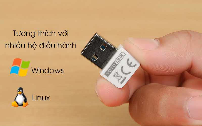 USB Wifi 150 Mbps Totolink N150USM trắng tương thích với nhiều hệ điều hành