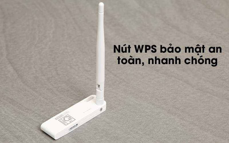 USB Wifi 150 Mbps Totolink N150UA trắng có trang bị nút WPS