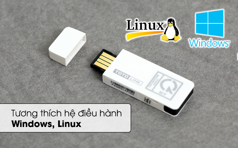 USB Wifi 300 Mbps Totolink N300UM trắng - Sử dụng hiệu quả cùng các nền tảng Window 10/8/7/XP/Vista (32/64 - bit), Linux