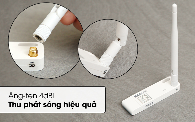 Bộ Mở Rộng Sóng Wifi Cổng USB Totolink EX100 trắng có ăng-ten xoay 360 độ, có thể tháo rời