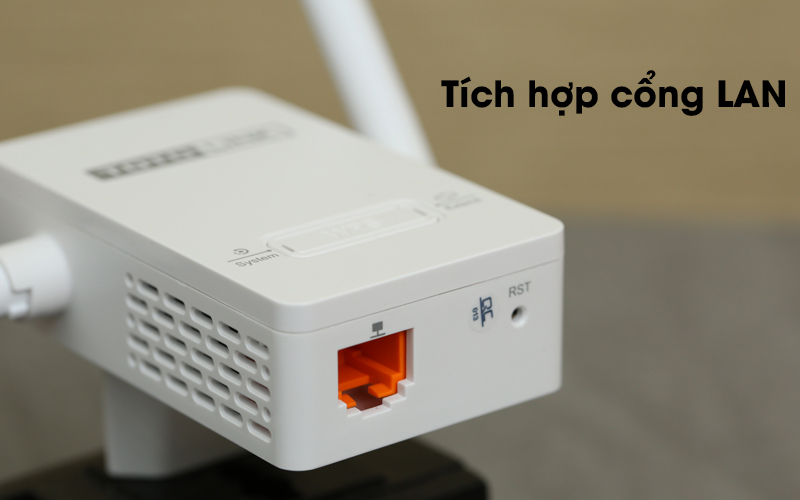 Bộ Mở Rộng Sóng Wifi AC220V Totolink EX200 trắng có cổng LAN tiện ích