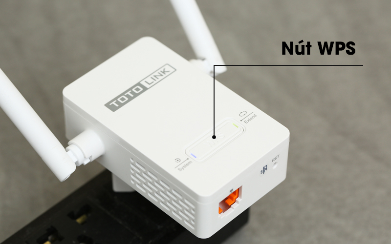 Bộ Mở Rộng Sóng Wifi AC220V Totolink EX200 trắng trang bị nút WPS tiện lợi