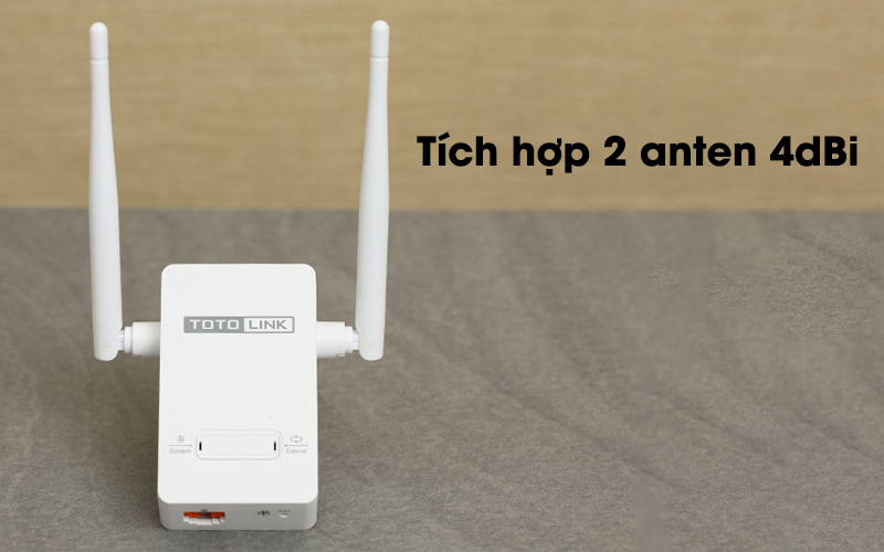 Bộ Mở Rộng Sóng Wifi AC220V Totolink EX200 trắng trang bị 2 ăng-ten