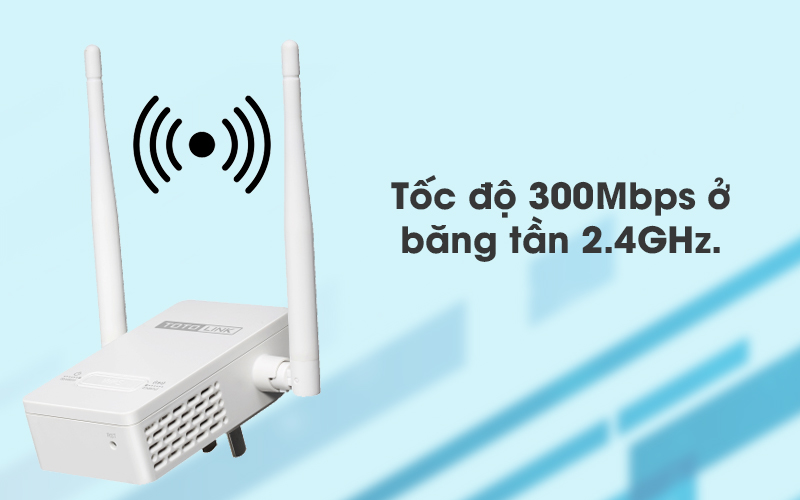 Bộ Mở Rộng Sóng Wifi AC220V Totolink EX201 trắng cho tốc độ kết nối ổn định