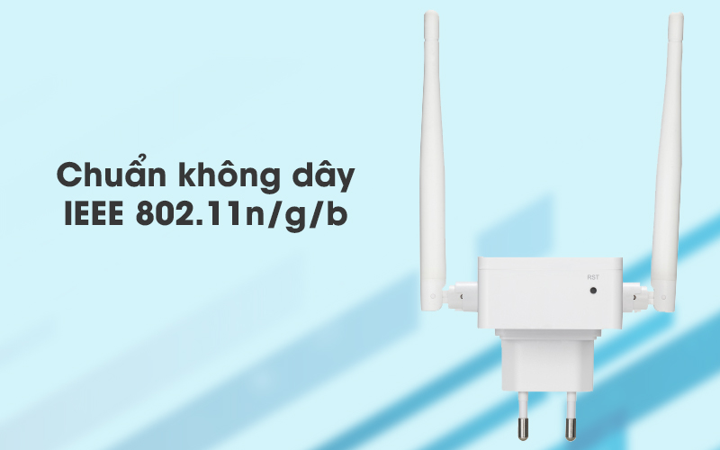 Bộ Mở Rộng Sóng Wifi AC220V Totolink EX201 trắng tương thích với chuẩn kết nối không dây IEEE 802.11n/g/b