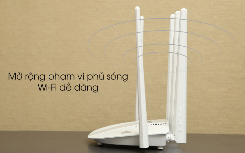 Bộ phát sóng Wifi Router chuẩn AC1200 Băng Tần Kép Totolink A810R trắng có phạm vi phủ sóng rộng