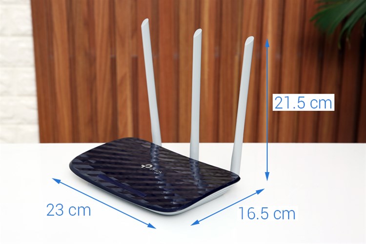Router Wifi Chuẩn AC750 Băng Tần Kép TP-Link Archer C20 Đen Màu Đen
