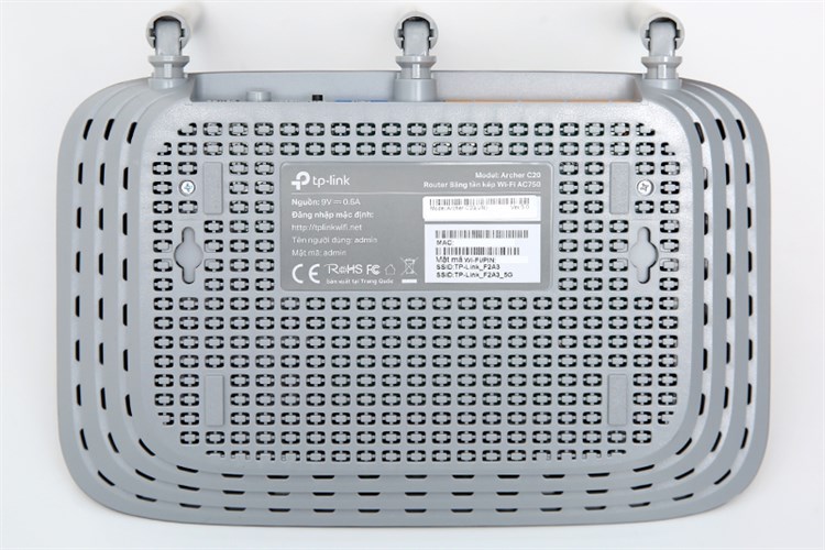 Router Wifi Chuẩn AC750 Băng Tần Kép TP-Link Archer C20 Đen Màu Đen