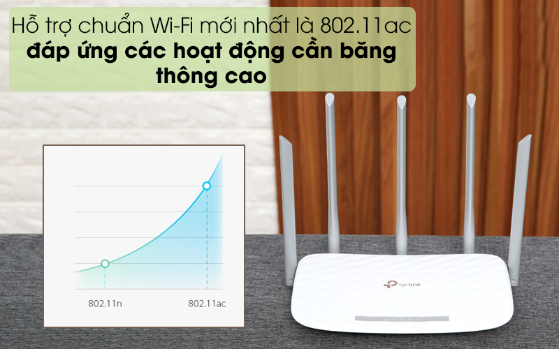 Chuẩn Wifi mới nhất - Router Wifi Băng Tầng Kép TP-Link Archer C60 Trắng