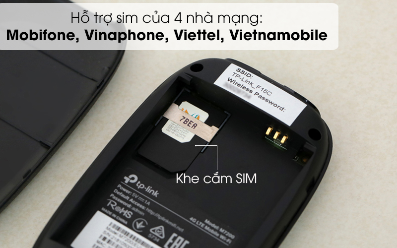 Tự động nhận dạng và cấu hình thẻ SIM - Bộ Phát Wifi Di Động 4G LTE TP-link M7200 Đen