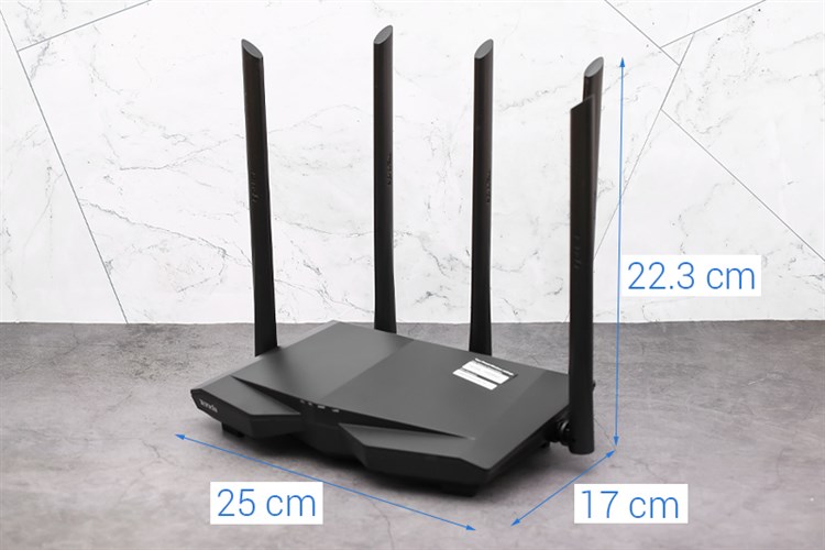 Router Wifi Chuẩn AC1200 Tenda AC7 Màu Đen
