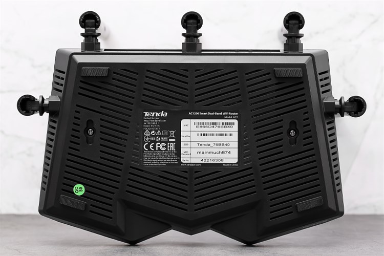 Router Wifi Chuẩn AC1200 Tenda AC7 Màu Đen