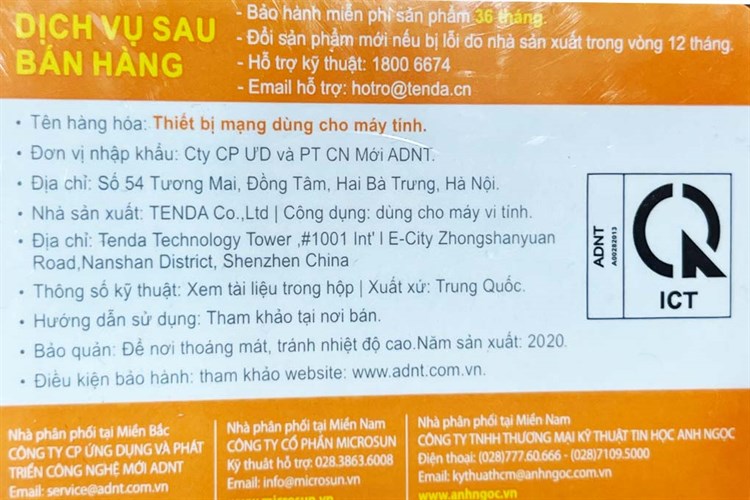 Router Wifi Chuẩn AC1200 Tenda AC7 Màu Đen
