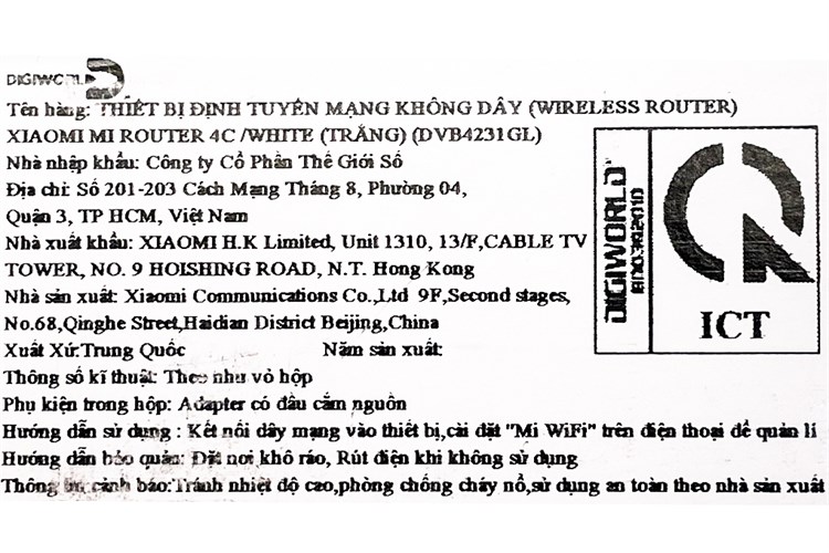 Router Wifi Chuẩn N Xiaomi 4C Màu Trắng