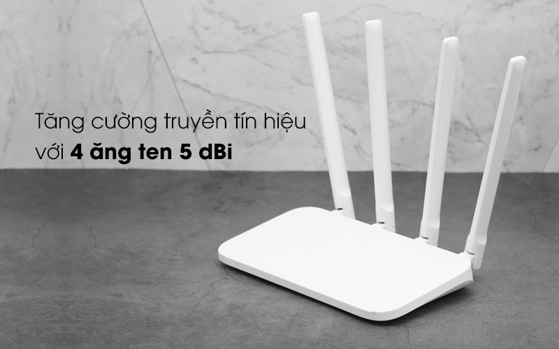 Router Wifi Chuẩn N Xiaomi 4C Trắng - 4 Ăng ten