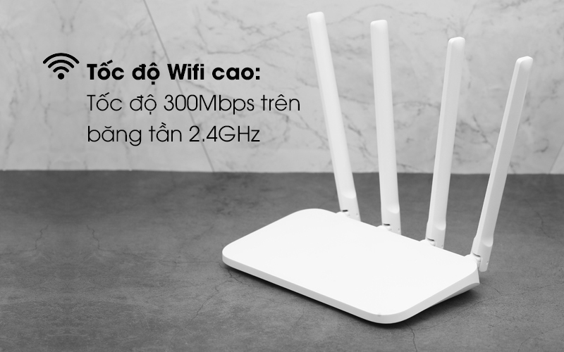 Router Wifi Chuẩn N Xiaomi 4C Trắng - Tốc độ wifi