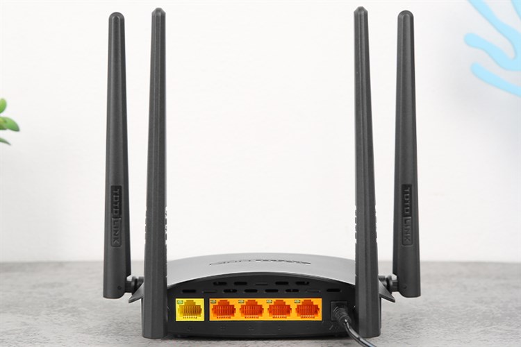 Router Wifi Chuẩn AC1200 Băng Tần Kép Totolink A800R Đen Màu Đen