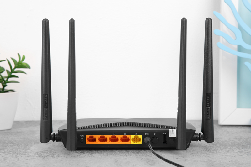 Router Wifi Chuẩn AC1200 Totolink A3002RU V2 Gigabit Đen