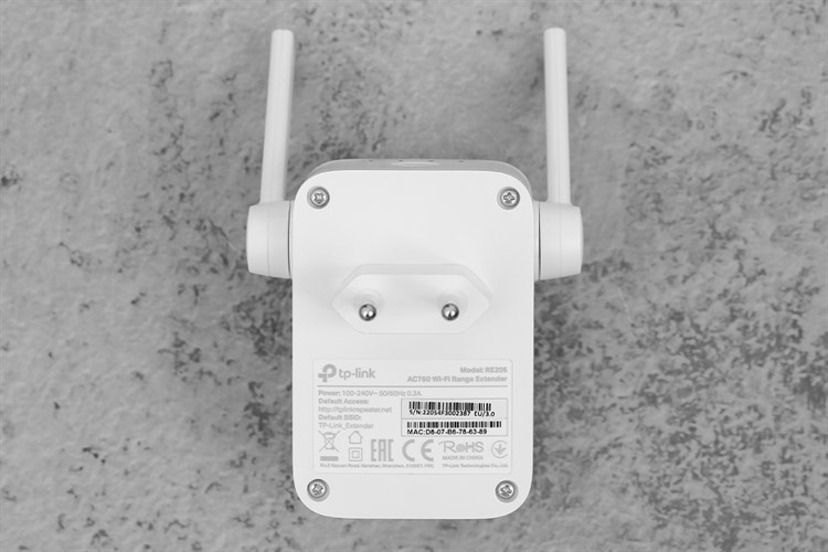Repeater mở rộng sóng Wifi Chuẩn AC750 TP-Link RE205 Màu Trắng