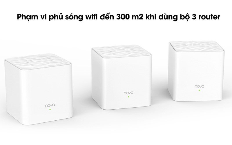Router Wifi Mesh Chuẩn AC1200 Tenda Nova MW3 - Phạm vi phủ sóng wifi lên tới 300 m2
