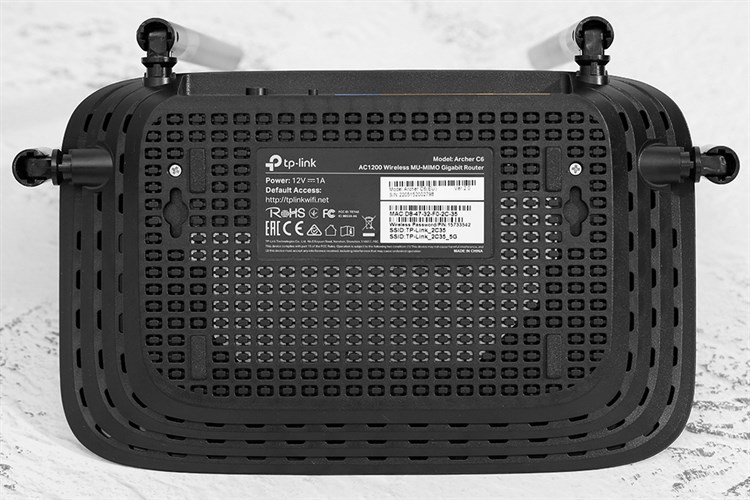 Router Wifi Chuẩn AC1200 TP-Link Archer C6 Gigabit Màu Đen