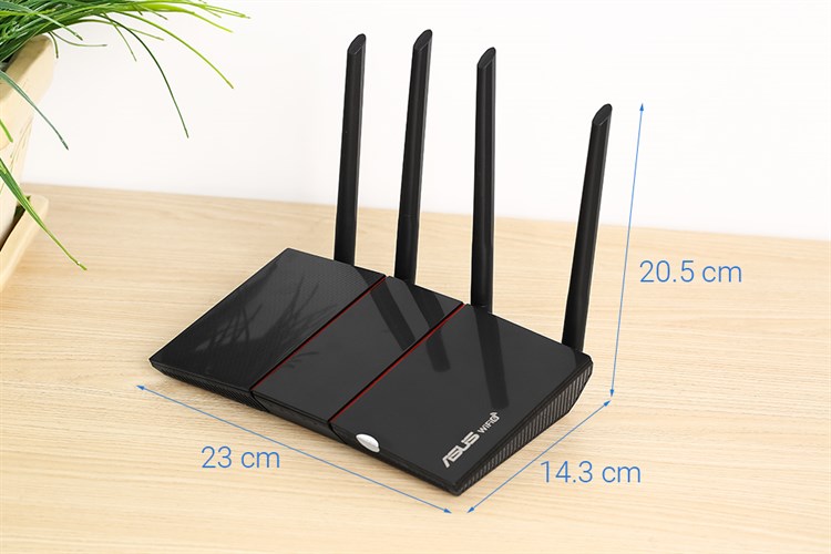 Router Wifi Chuẩn Wifi 6 Băng Tần Kép Asus AX55 Màu Đen