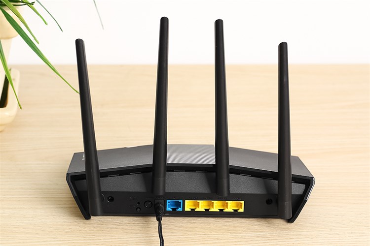 Router Wifi Chuẩn Wifi 6 Băng Tần Kép Asus AX55 Màu Đen