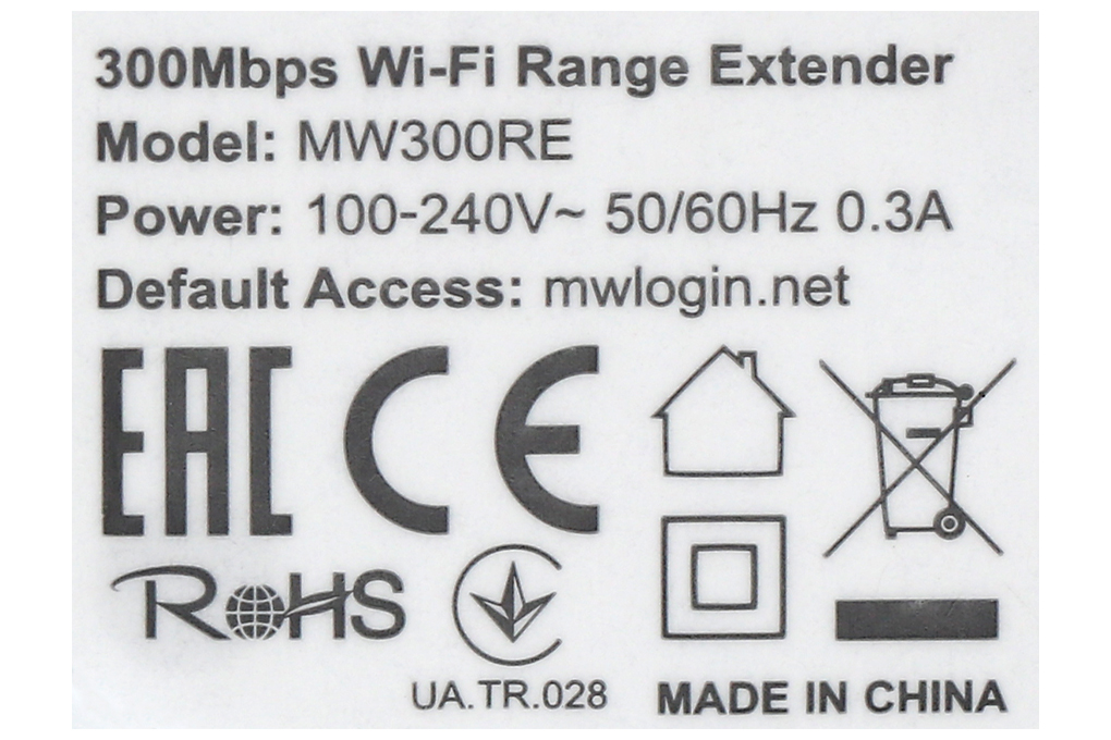 Bộ Mở Rộng Sóng Wifi Chuẩn N Mercusys MW300RE Trắng