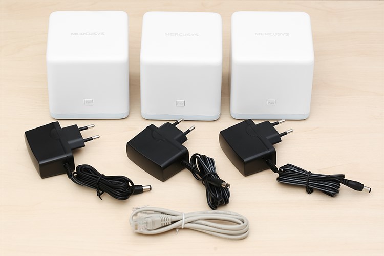 Router Wifi Mesh 3 Pack AC1200 Mercusys Halo S12 Màu Trắng