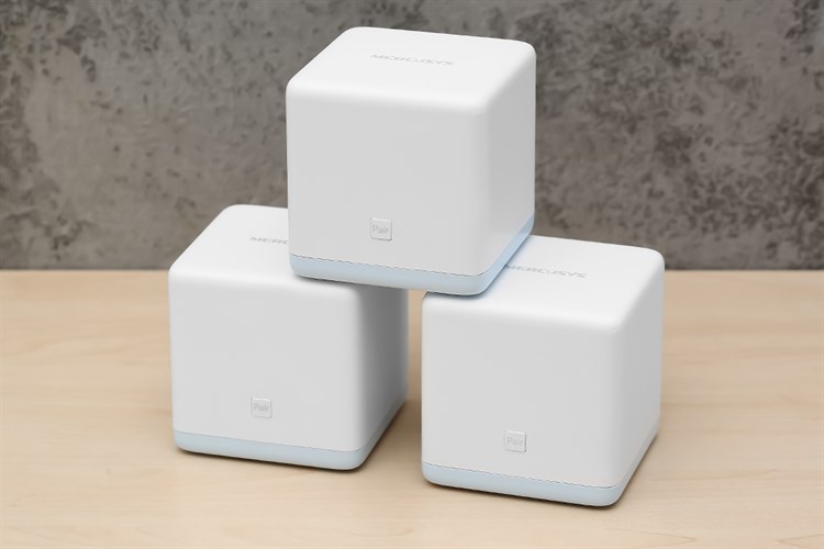 Router Wifi Mesh 3 Pack AC1200 Mercusys Halo S12 Màu Trắng